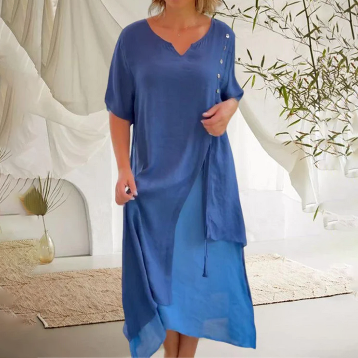 Midi-jurk - Oversized Snit & Vloeiend Materiaalontwerp