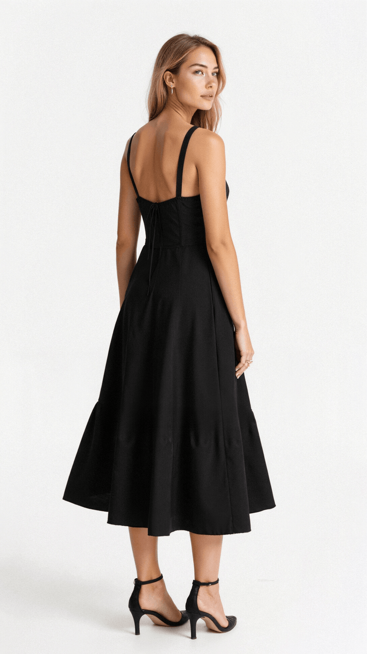 Midi jurk – Soepelvallende Rok