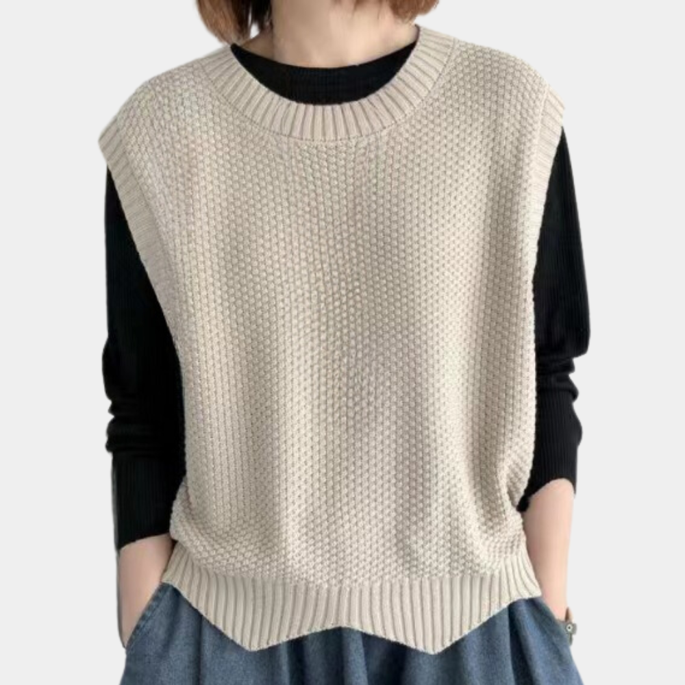 Modieuze Gebreide Wollen Vest voor Dames