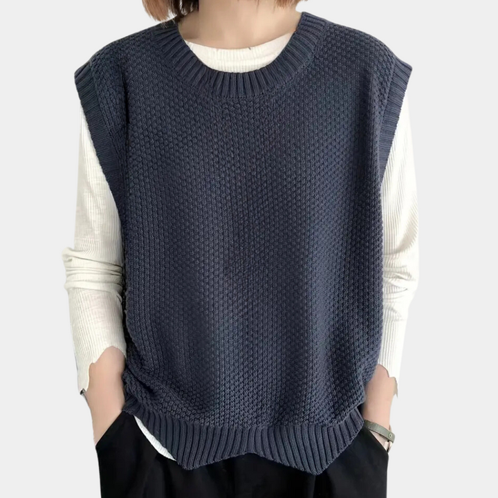 Modieuze Gebreide Wollen Vest voor Dames