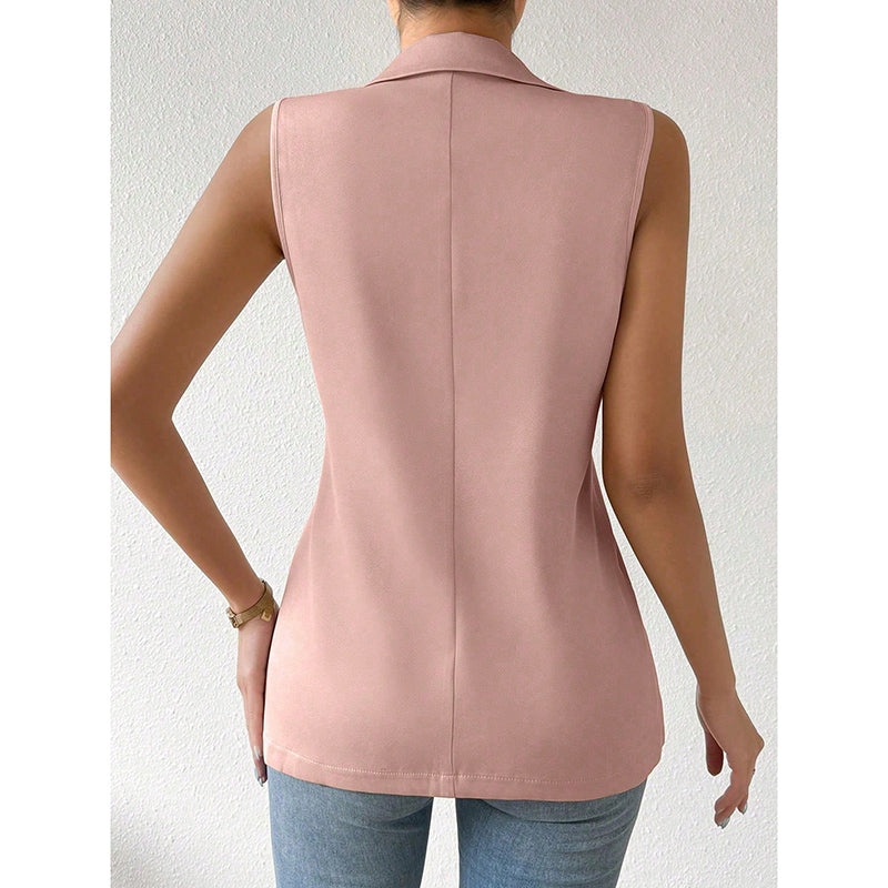 Mouwloze Blazer – Open Voorkant & Fitted Pasvorm