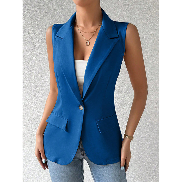 Mouwloze Blazer – Open Voorkant & Fitted Pasvorm