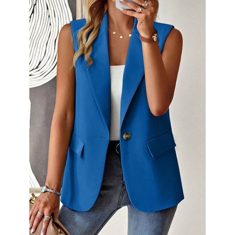 Mouwloze Blazer – Open Voorkant & Fitted Pasvorm