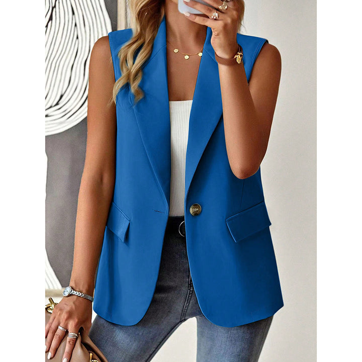 Mouwloze Blazer – Open Voorkant & Fitted Pasvorm