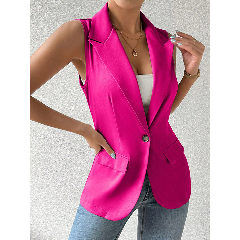 Mouwloze Blazer – Open Voorkant & Fitted Pasvorm