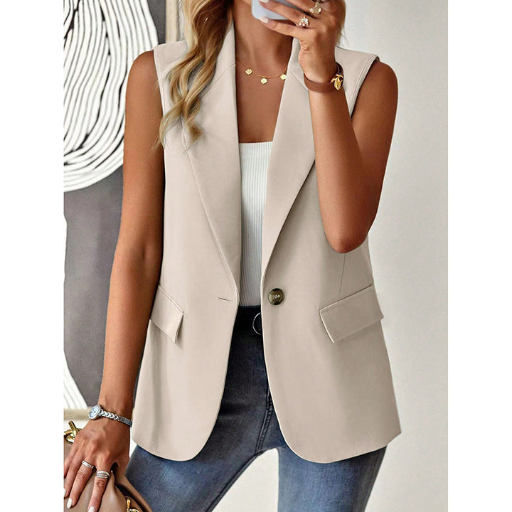 Mouwloze Blazer – Open Voorkant & Fitted Pasvorm