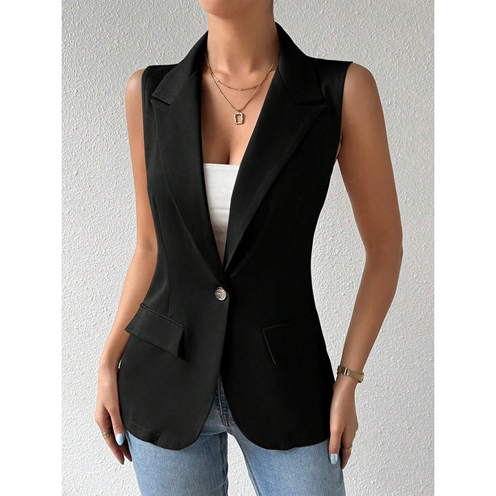 Mouwloze Blazer – Open Voorkant & Fitted Pasvorm