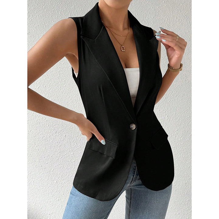 Mouwloze Blazer – Open Voorkant & Fitted Pasvorm