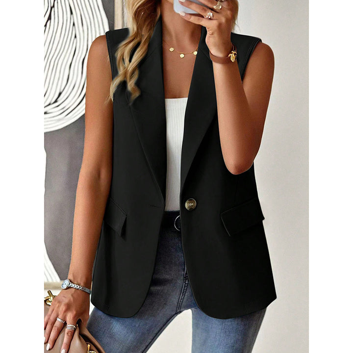 Mouwloze Blazer – Open Voorkant & Fitted Pasvorm