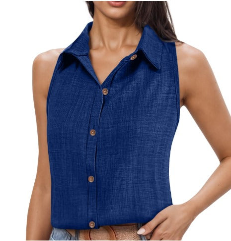 Mouwloze Blouse - Elegant & ademende stof