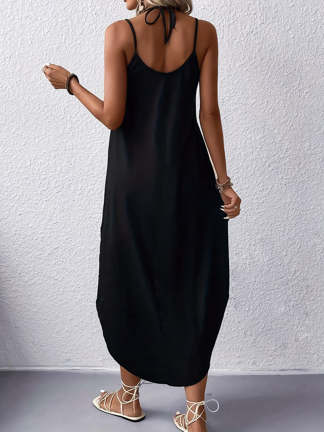 Mouwloze Maxi Jurk - Spaghettibandjes & Ademend Materiaal