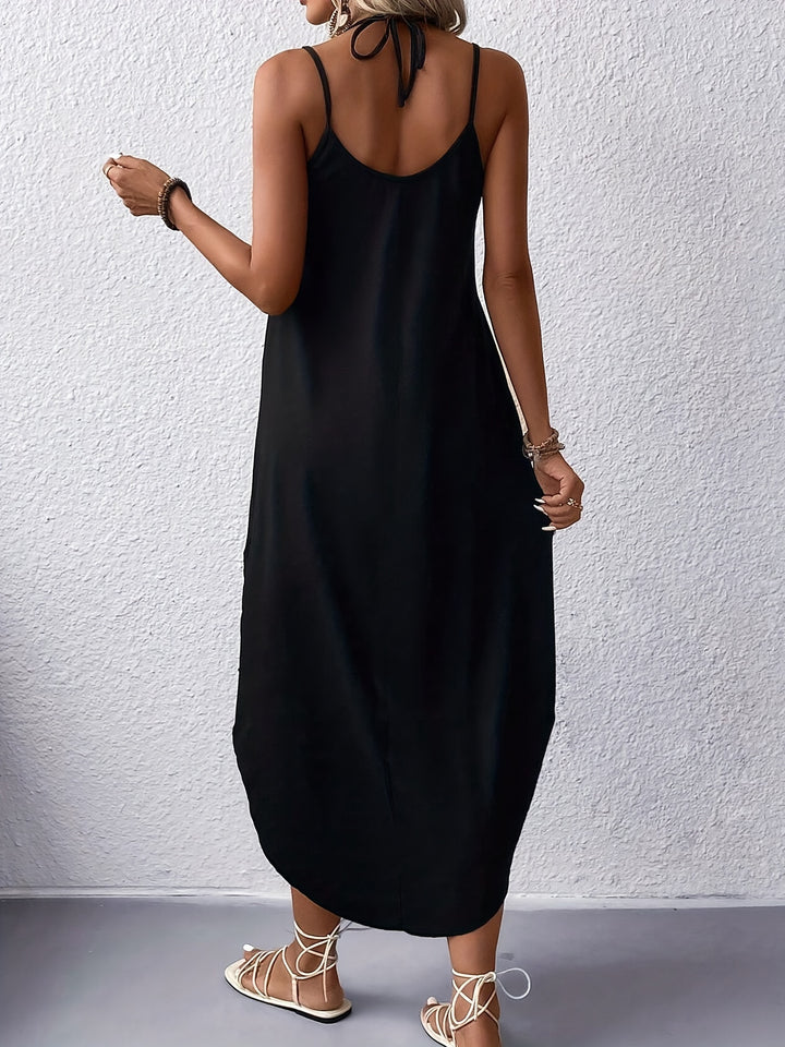Mouwloze Maxi Jurk - Spaghettibandjes & Ademend Materiaal