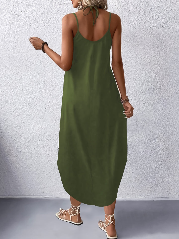 Mouwloze Maxi Jurk - Spaghettibandjes & Ademend Materiaal