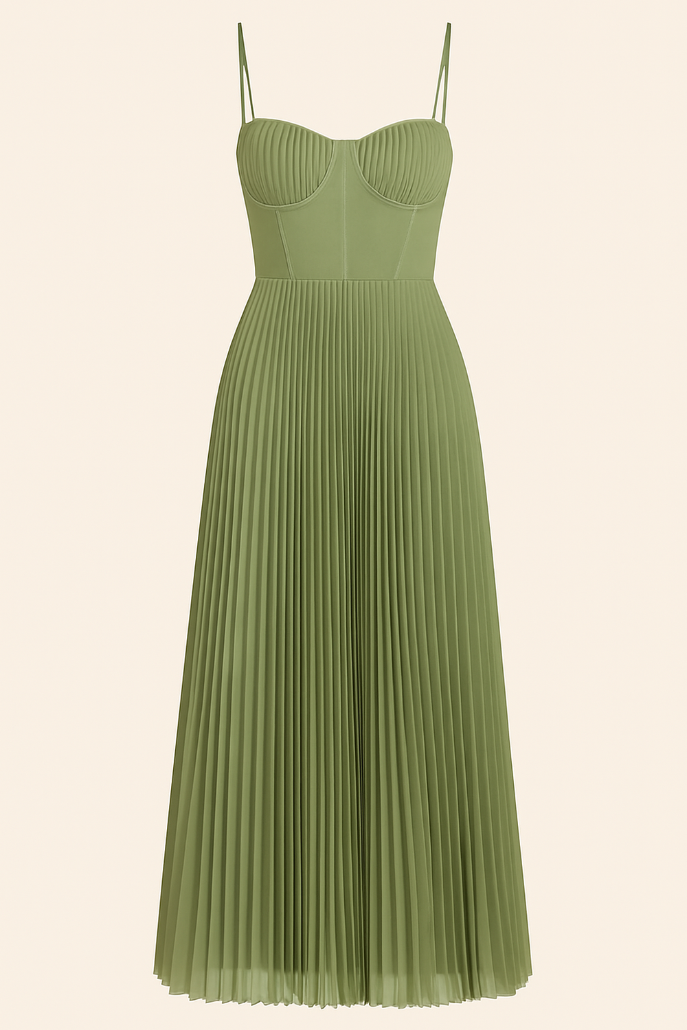 Octavia - Uitlopende midi-jurk met geplooide tule bustier