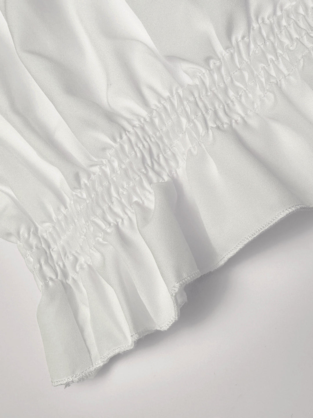 Off-Shoulder Top - Lange Mouwen & Rimpel Onderzijde Design