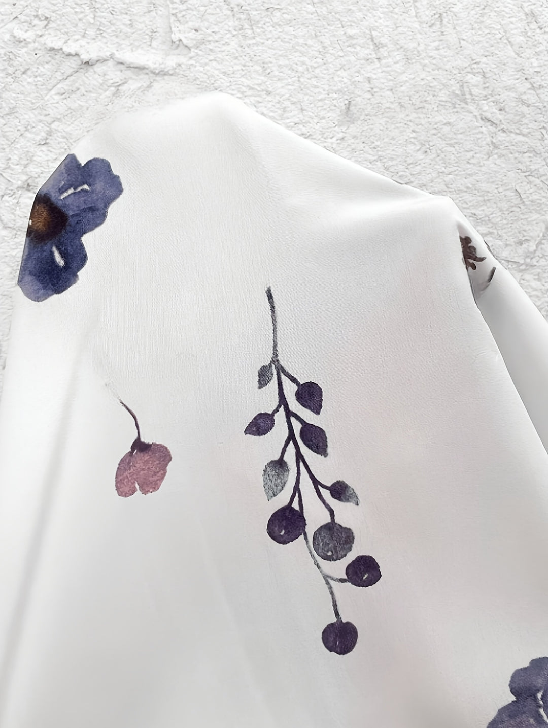Overhemdjurk met bloemenprint - Lange Mouwen & Gedimd Hemddesign