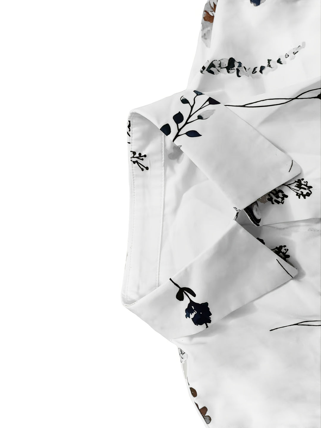 Overhemdjurk met bloemenprint - Lange Mouwen & Gedimd Hemddesign