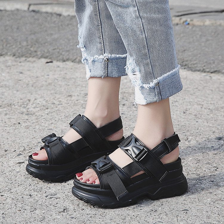 Plateau Sandalen - Ronde Teen & Zacht Gevoel