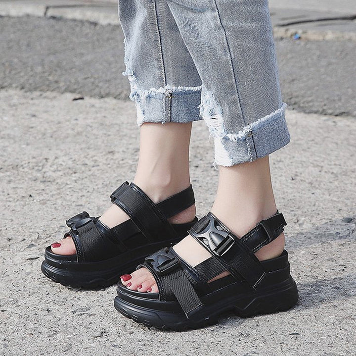 Plateau Sandalen - Ronde Teen & Zacht Gevoel