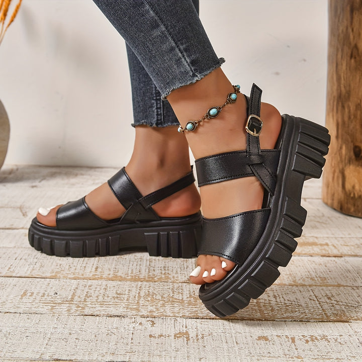 Platform Sandalen – Open Teen & Comfortabele Dikke Zool