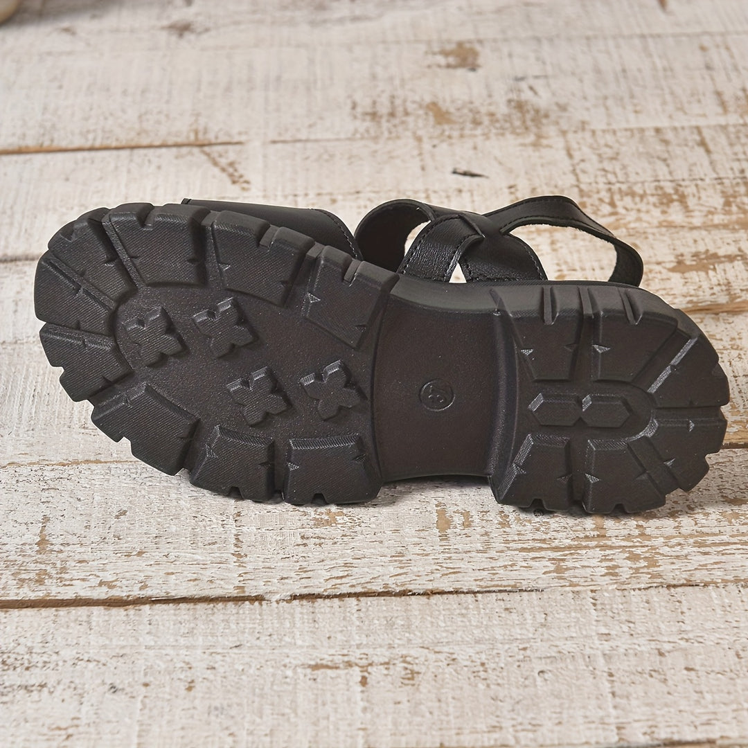 Platform Sandalen – Open Teen & Comfortabele Dikke Zool