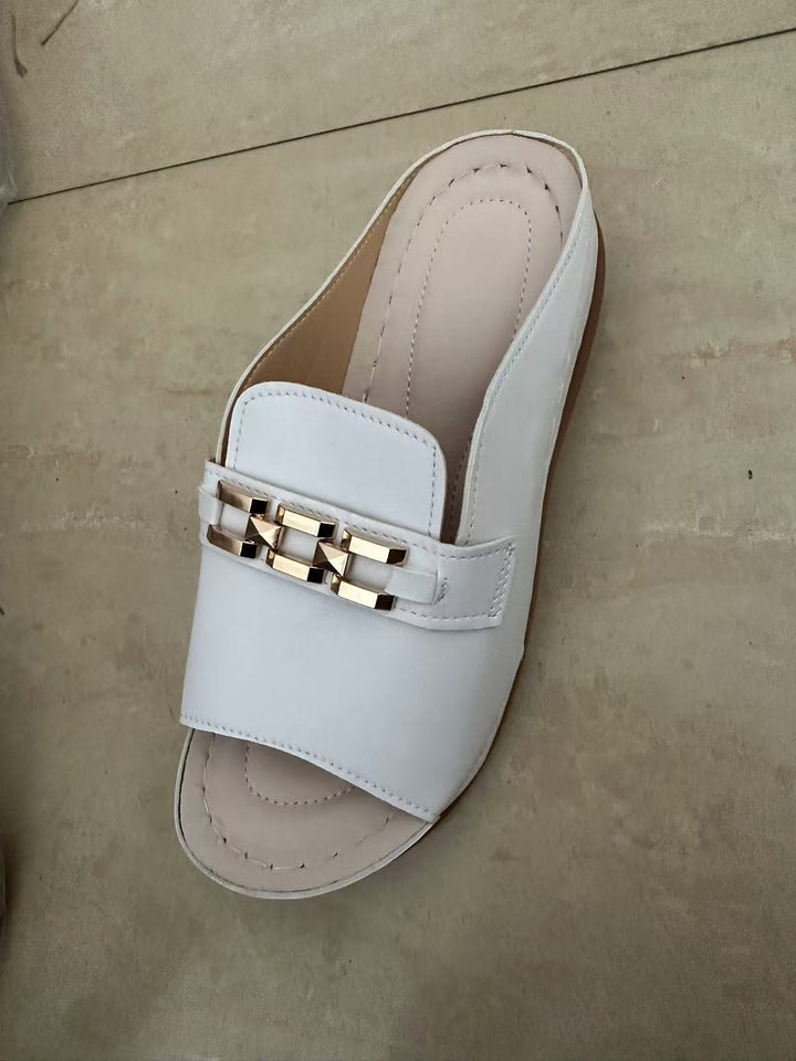 Platform Slippers – Visvormige Teen & Flexibele Zool