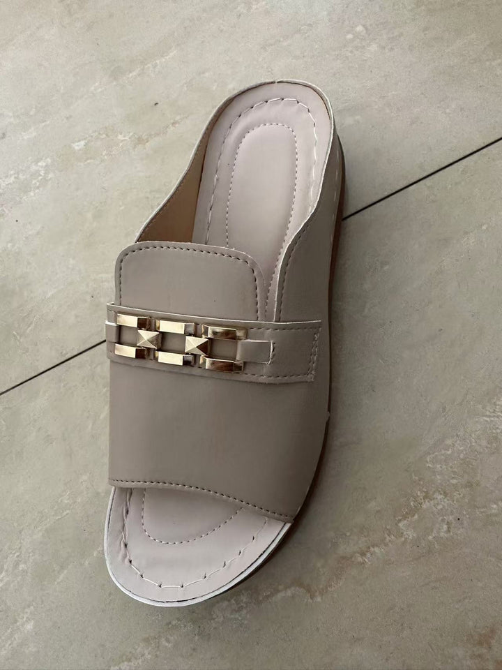 Platform Slippers – Visvormige Teen & Flexibele Zool