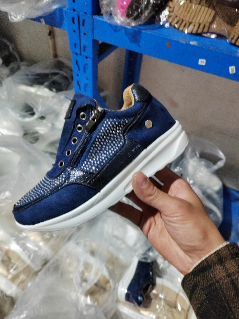 Platformschoen - Sponszool Met Kruisbanden En Demping
