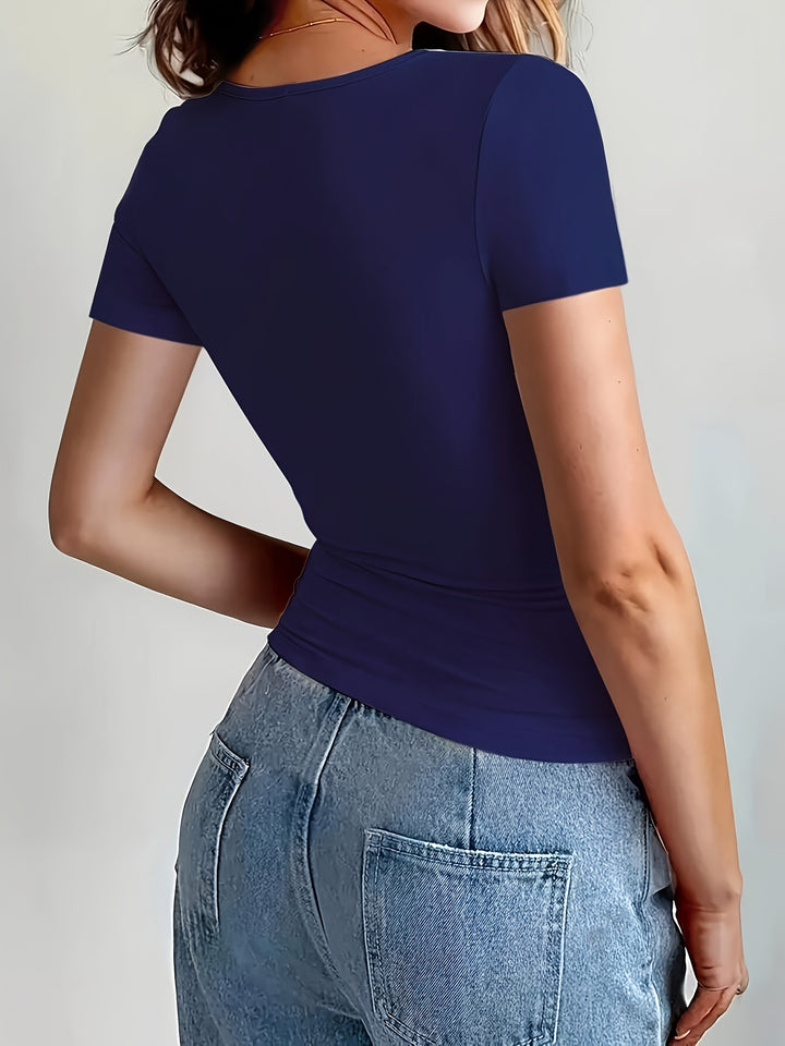Polyester T-shirt – Korte Mouwen & Flexibele Vorm