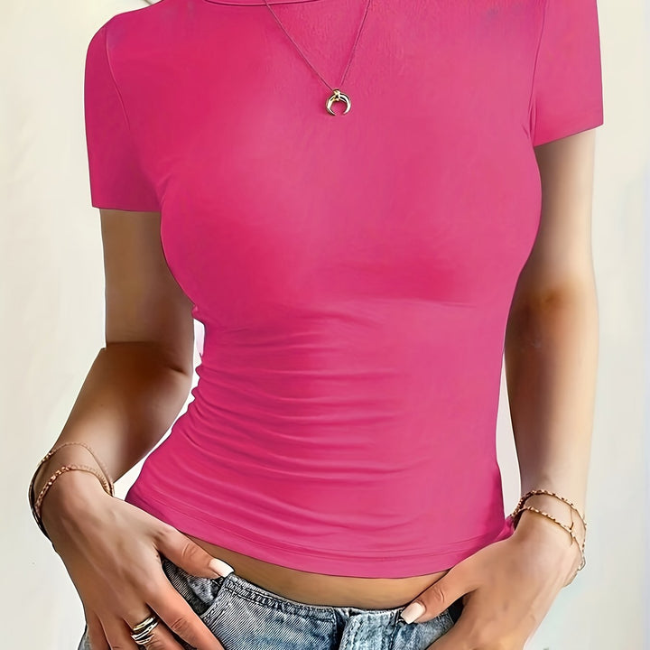 Polyester T-shirt – Korte Mouwen & Flexibele Vorm