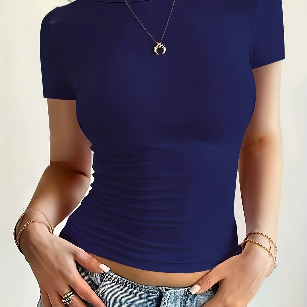 Polyester T-shirt – Korte Mouwen & Flexibele Vorm
