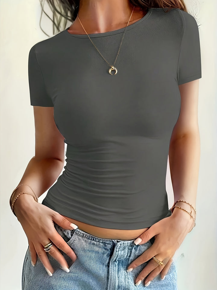 Polyester T-shirt – Korte Mouwen & Flexibele Vorm