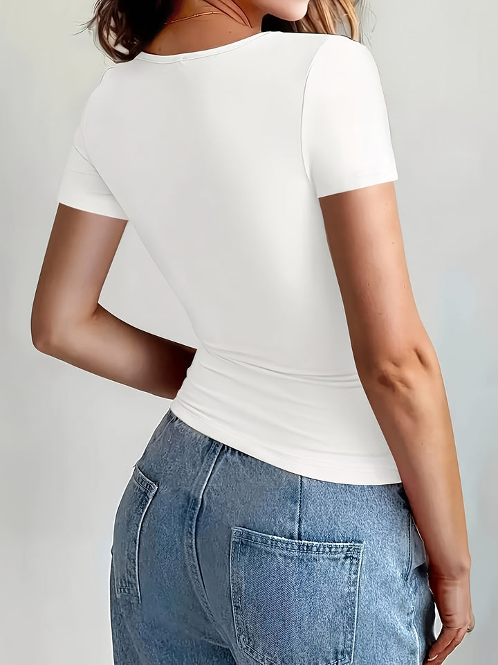 Polyester T-shirt – Korte Mouwen & Flexibele Vorm