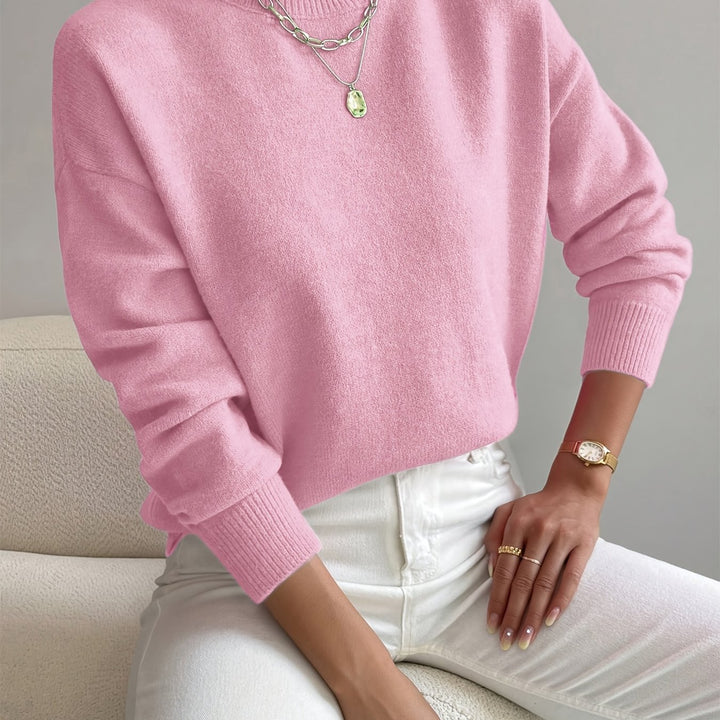 Pullover Trui – Mock Neck Drop Shoulder & Flexibele Vorm