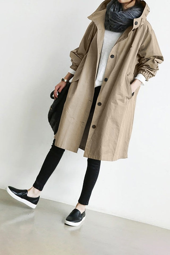 Reena - Waterdichte trenchcoat met capuchon