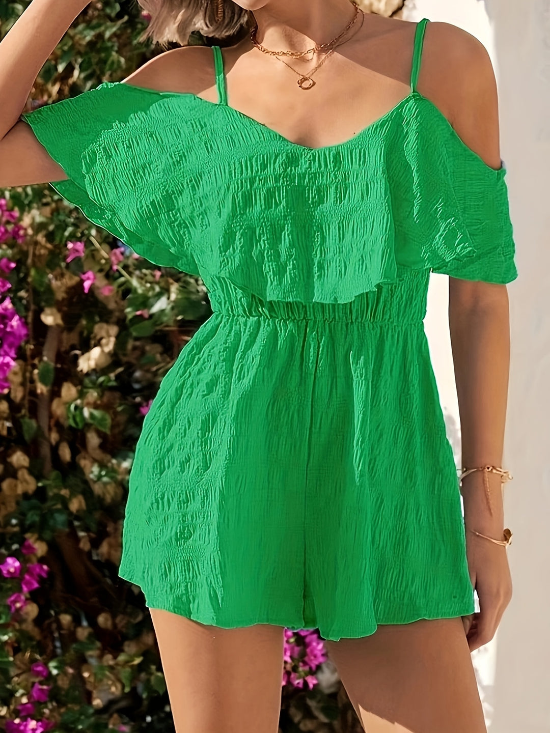 Romper – Schoudervrij Ontwerp & Elastische Taille