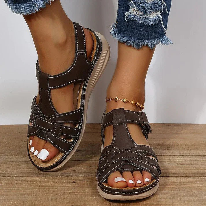 Sandalen – Imitatieleer Vintage Vorm En Ergonomische Steun