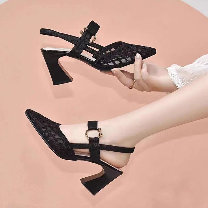 Sandalen met Hak – Ademend Mesh Bovenwerk & Slingback Bandje