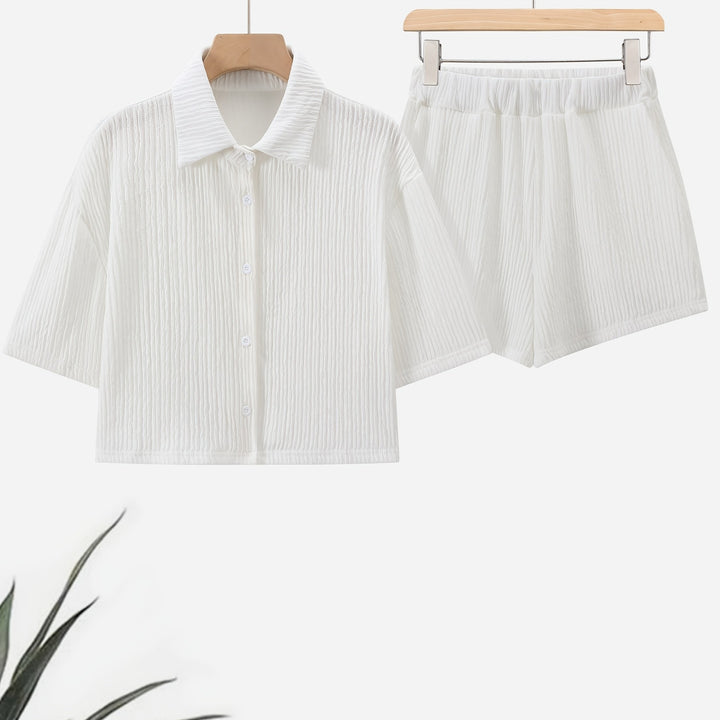 Set – Knoop Voor Top & Elastische Taille Shorts