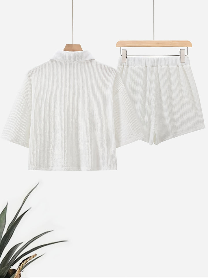 Set – Knoop Voor Top & Elastische Taille Shorts