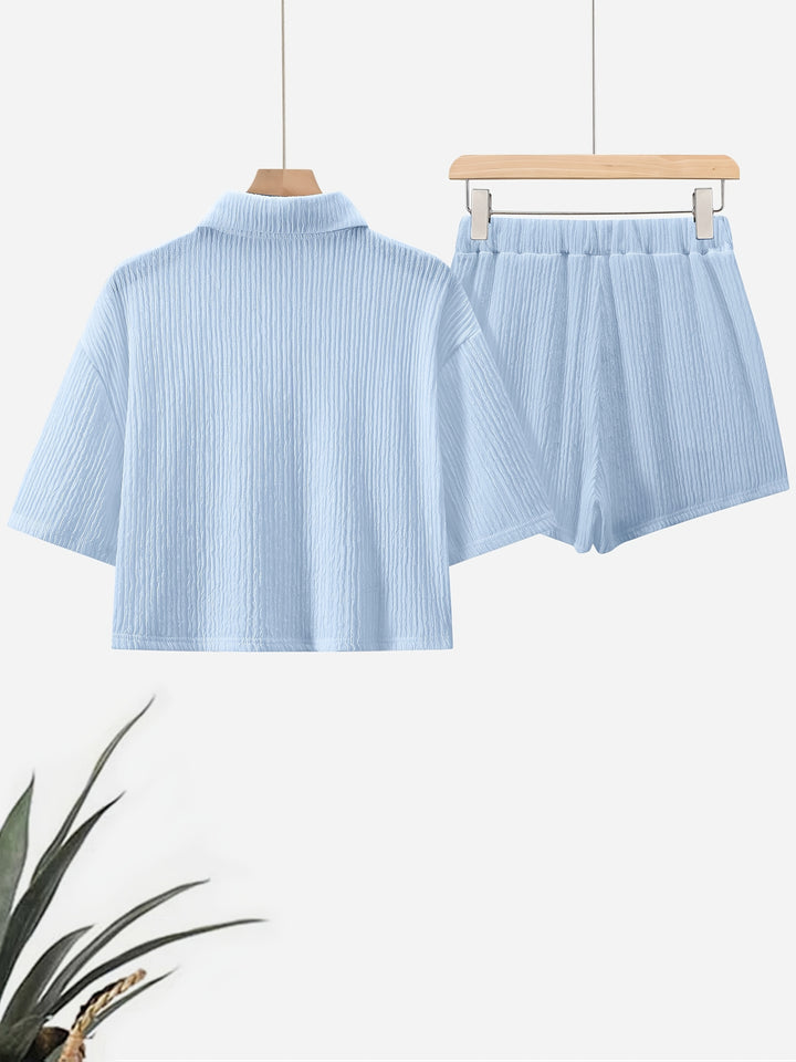 Set – Knoop Voor Top & Elastische Taille Shorts