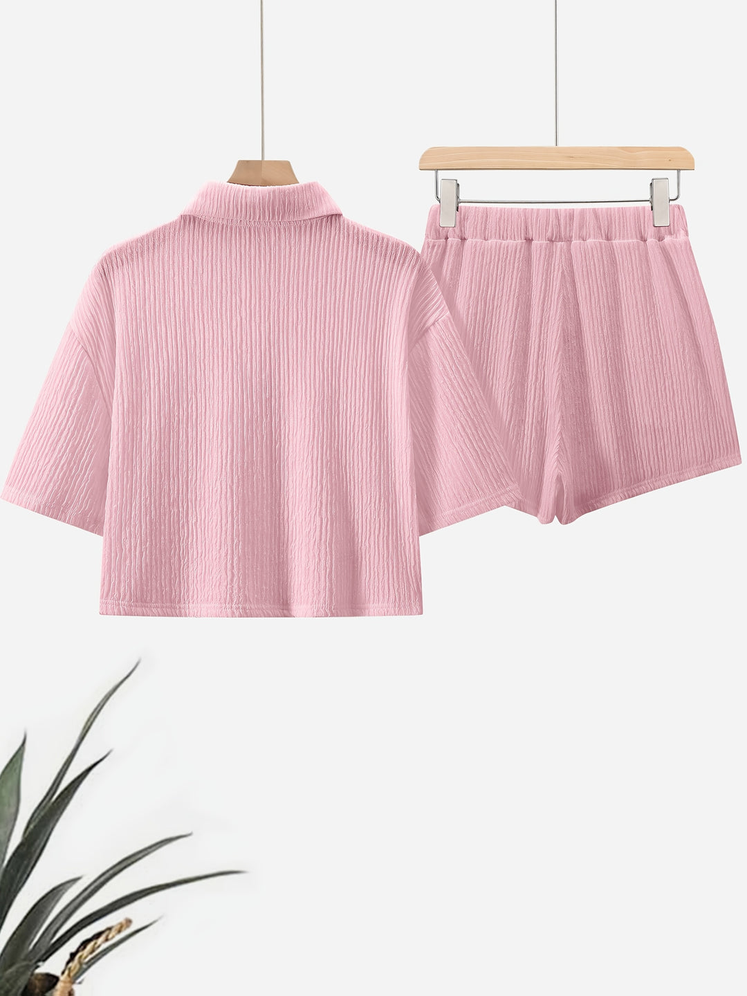 Set – Knoop Voor Top & Elastische Taille Shorts