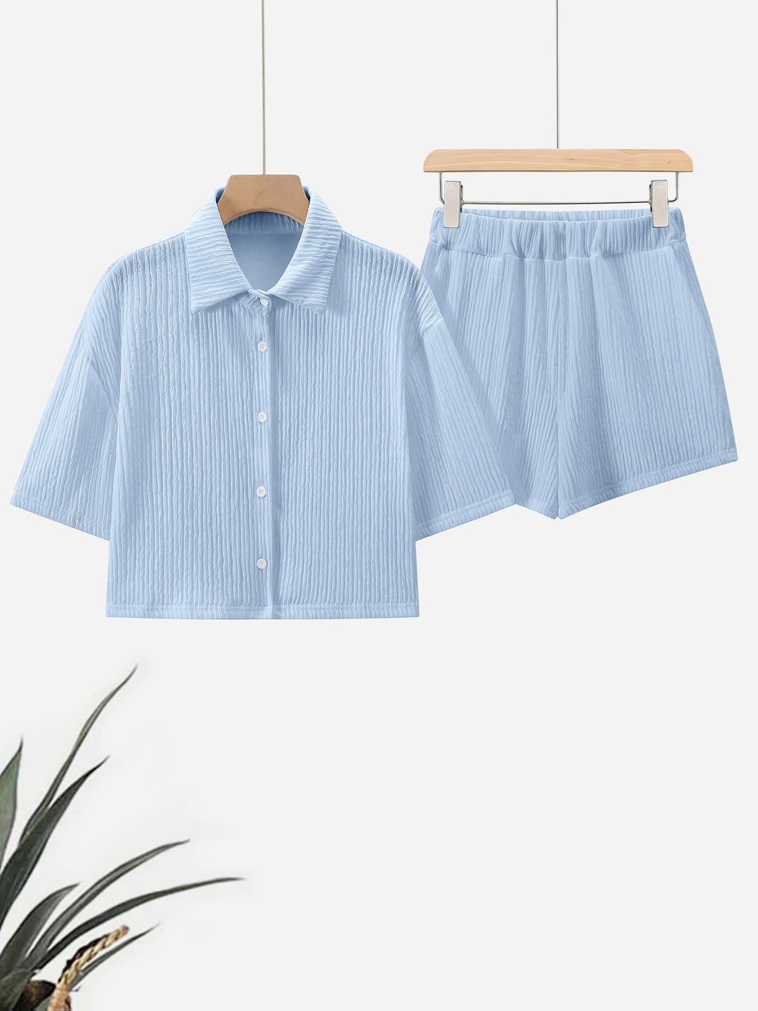 Set – Knoop Voor Top & Elastische Taille Shorts