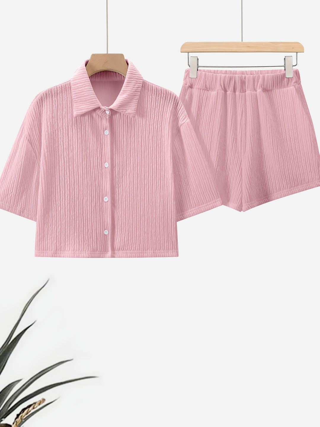 Set – Knoop Voor Top & Elastische Taille Shorts
