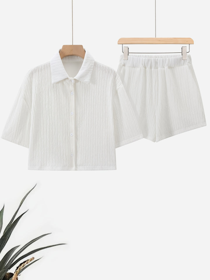 Set – Knoop Voor Top & Elastische Taille Shorts