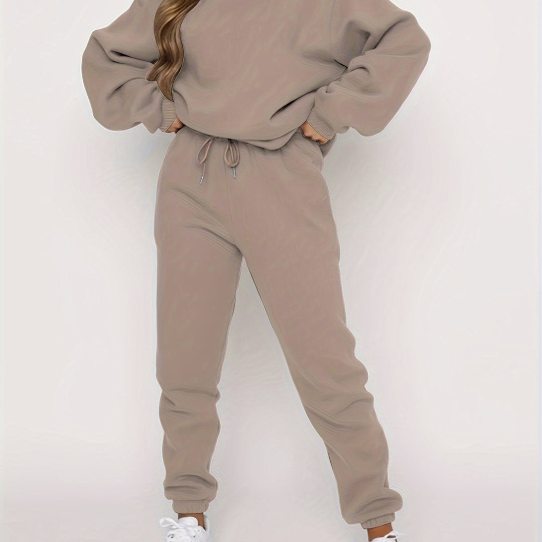 Set – Pullover met Los Model & Broek met Elastische Taille