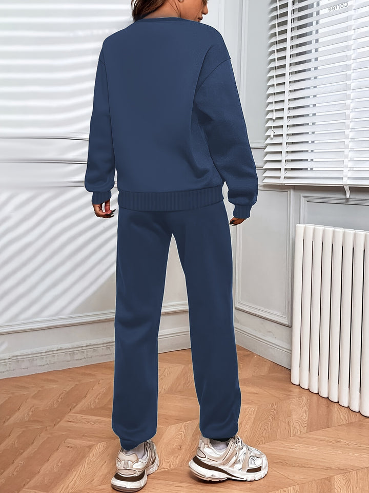 Set – Pullover met Los Model & Broek met Elastische Taille