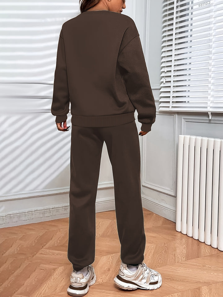 Set – Pullover met Los Model & Broek met Elastische Taille
