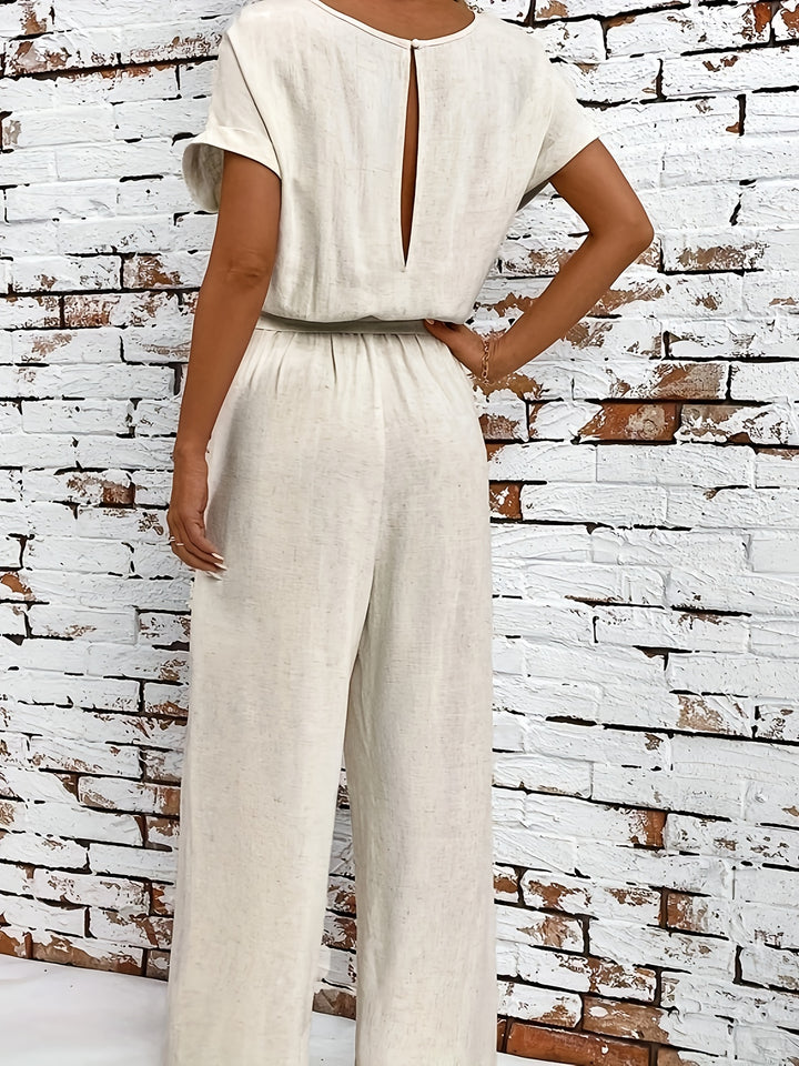 Set – Rond Hals Top Met Vleermuismouwen En Losse Vorm