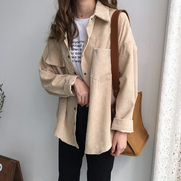 Shirt met Lange Mouwen - Borstzakken & Relaxte Pasvorm